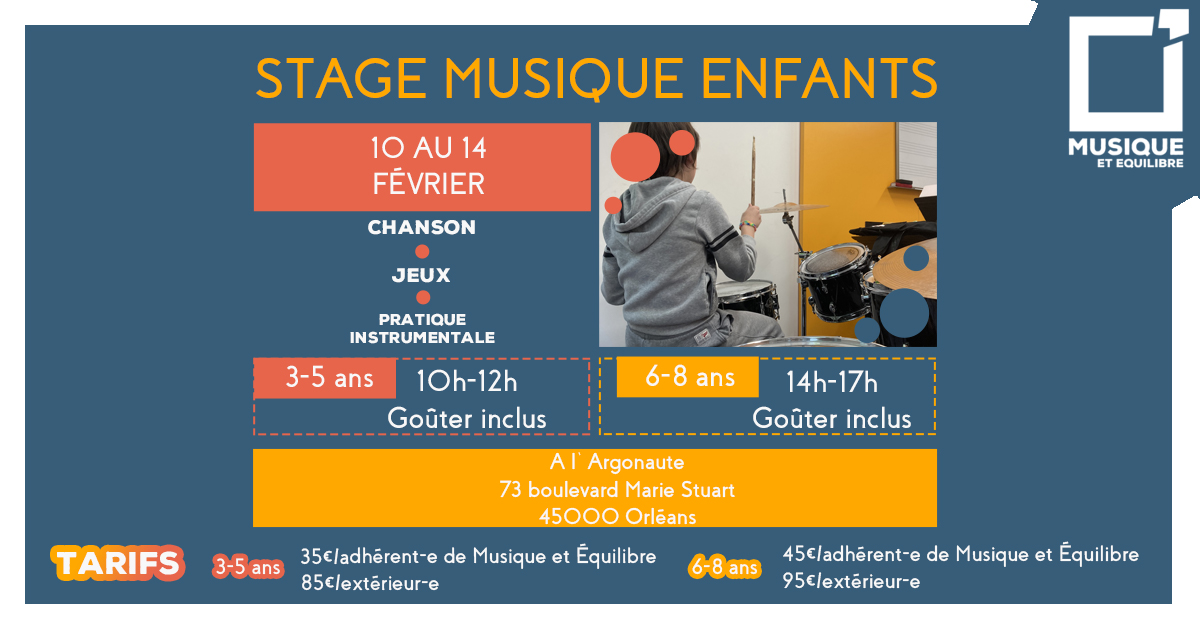 stage musique enfants février