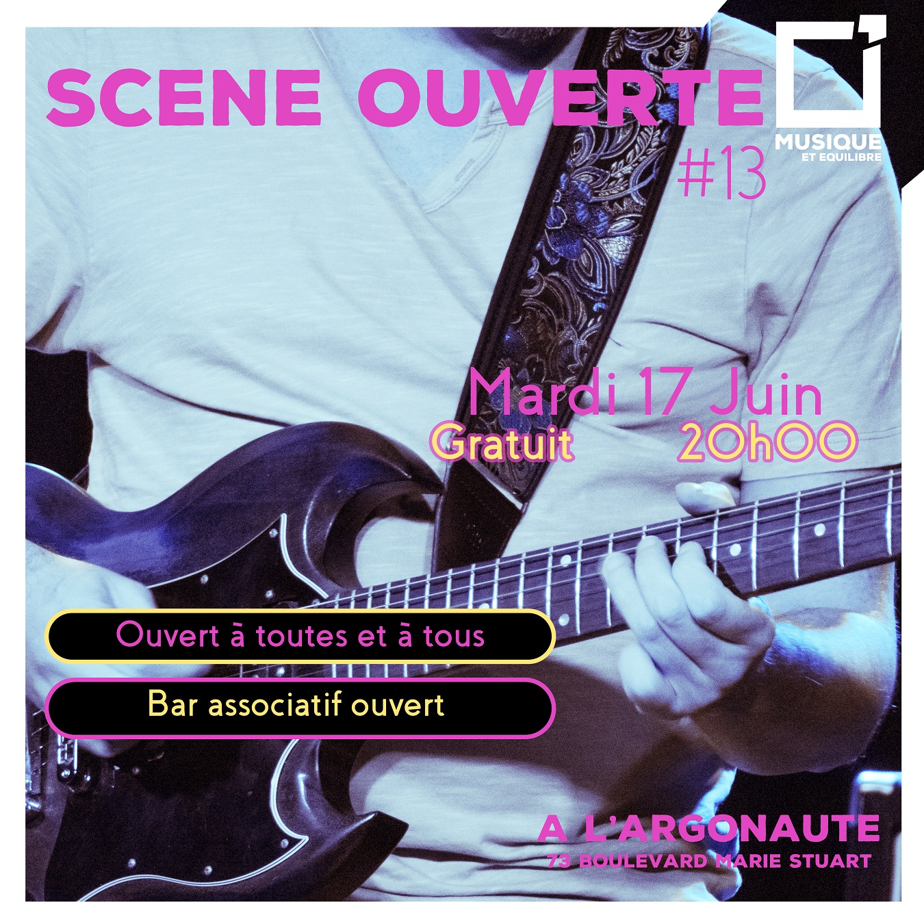 SCENE OUVERTE ARGONAUTE ORLEANS école de musique cours de cours jam boeuf