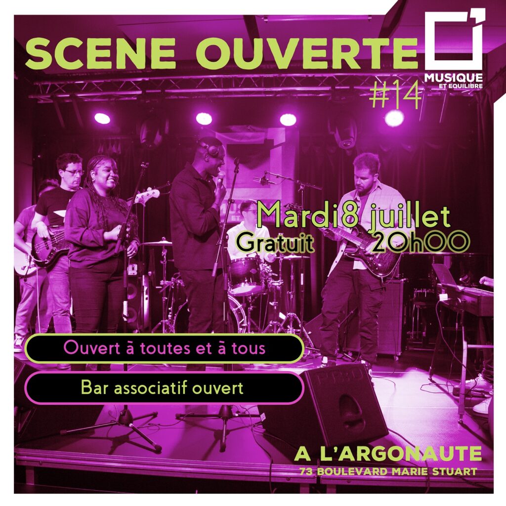 Scene ouverte boeug jam musique orléans loiret salle de concert argonaute musique et équilibre