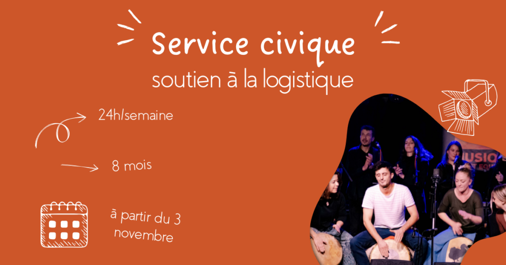 service civique soutien à la logistique musique et équilibre bénévole bénévolat mission